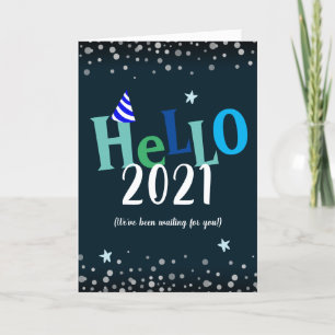 Hej 2021 Nyår Helgkort