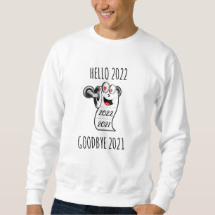 Hej 2022 Adjö 2021 papper Lång Ärmad Tröja