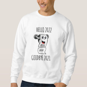 Hej 2022 Adjö 2021 papper Lång Ärmad Tröja