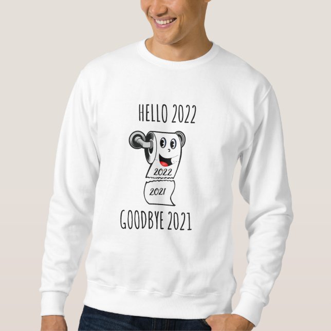 Hej 2022 Adjö 2021 papper Lång Ärmad Tröja (Framsida)