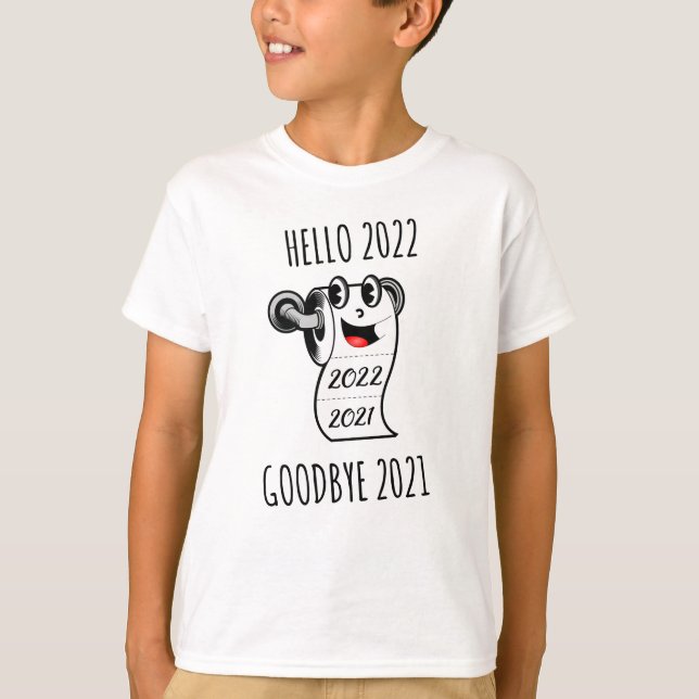 Hej 2022 Adjö 2021 papper T Shirt (Framsida)
