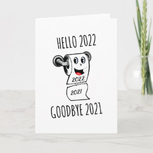 Hej 2022 Adjö 2021 toalettpapper Kort
