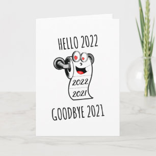 Hej 2022 Adjö 2021 toalettpapper Kort