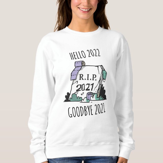 Hej 2022 Adjö 2021 Vila i fred 2022 T Shirt (Framsida)