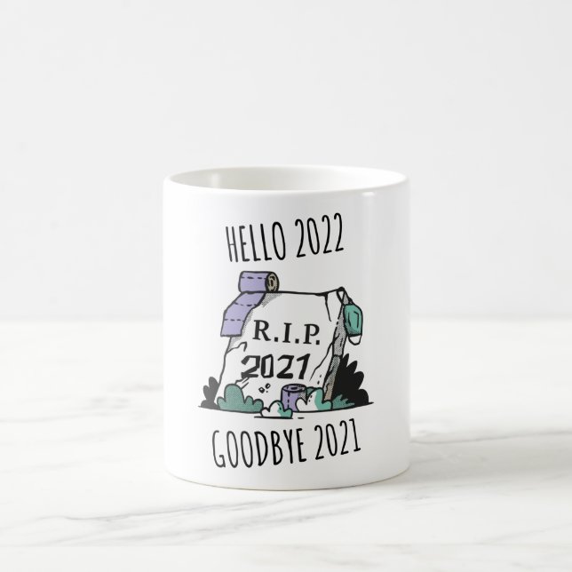 Hej 2022 Adjö 2021 Vila i frid 2022 Kaffemugg (Center)