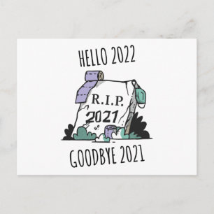 Hej 2022 Adjö 2021 Vila i frid 2022 Vykort