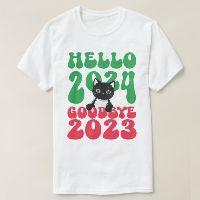 Hej 2024 Adjö 2023 T Shirt (Design framsida)