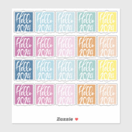 Hej 2024 Fullt för rektanglar Klistermärken