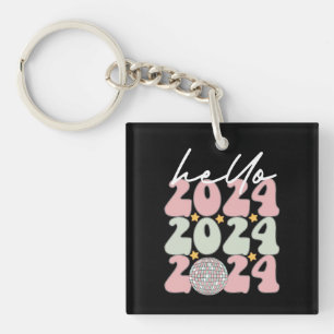 Hej 2024 Groovy Gott Nytt År Jul