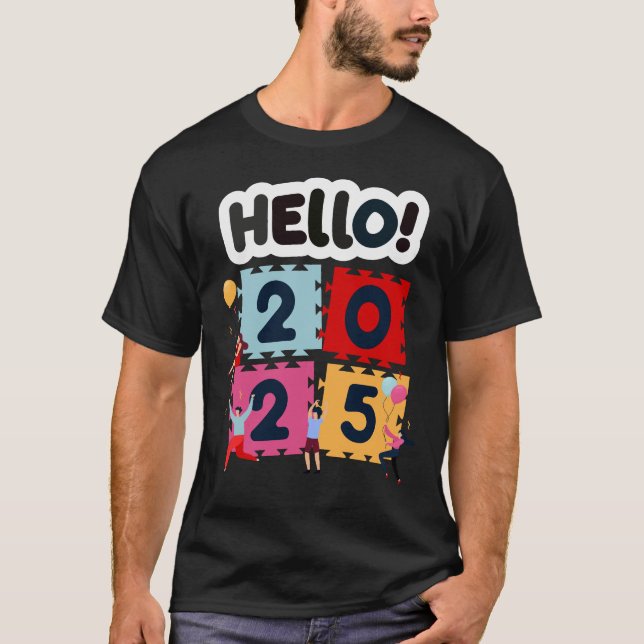 Hej 2025 Gott nytt år nya år T Shirt (Framsida)