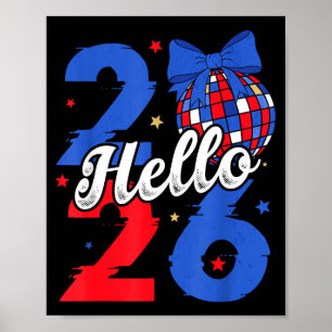 Hej 2026 Gott Nytt År 2026 Nyårsafton Party Poster