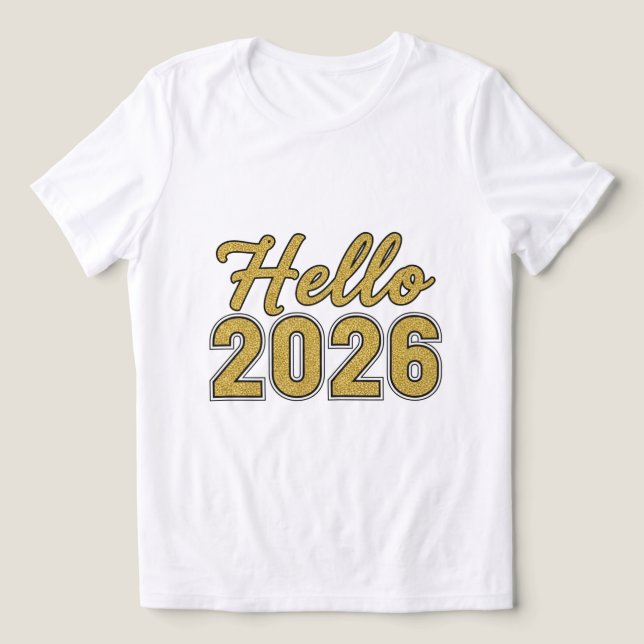 Hej 2026 Matchande T-Shirts för Par (Design Framsida)