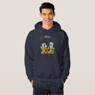 Hej 2026 Polar Björnar Holiday Unisex Present Tröj Hoodie