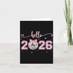 Hej 2026 Söt Nk Bow 2026 Nyårsfest Kort