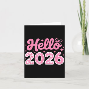 Hej 2026 Söt Nyårsskjorta För Kvinnor Flickor Barn Kort