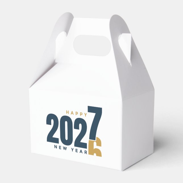 Hej 2027 Adjö 2026 Nyårspresentlådor Presentaskar (Framsidan Sidan)