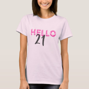 Hej 21 Cute Rosa Birthday T Shirt
