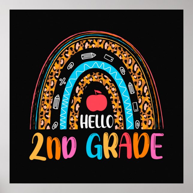 Hej 2:a Klass Back to school Poster (Framsidan)