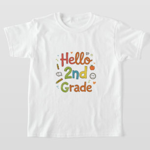 Hej 2:a Klass   Cute Doodle Art for Back 2 School T Shirt