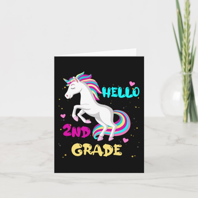 Hej 2:a klass första dagen andra klass kort (Framsida)