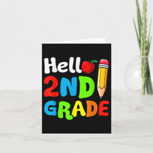 Hej 2:a Klass första skoldagen i Back to school Kort