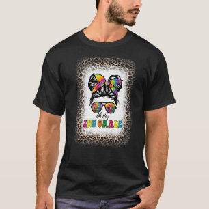 Hej 2:a Klass Girl Second Tie Dye Messy Bleache T Shirt