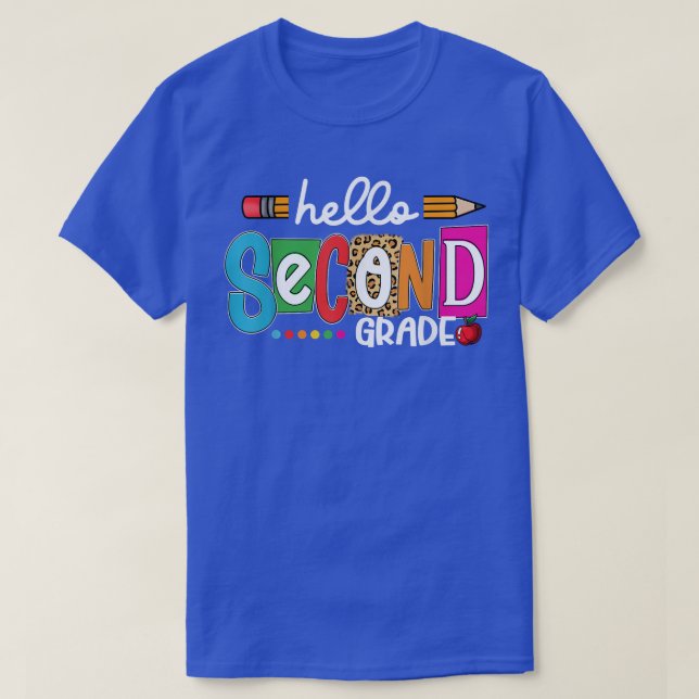 Hej 2:a Klass-gruppen andra Klass-leoparden tillba T Shirt (Design framsida)