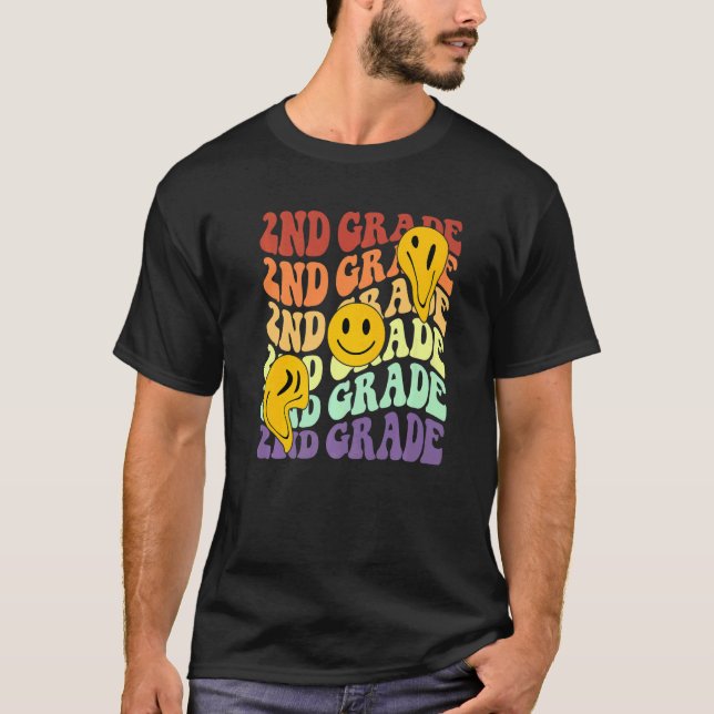 hej 2:a klass-läraren Back to school Retr T Shirt (Framsida)