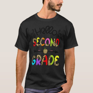 Hej 2:a Klass Leopard Apple 2:e Klass-läraren T Shirt