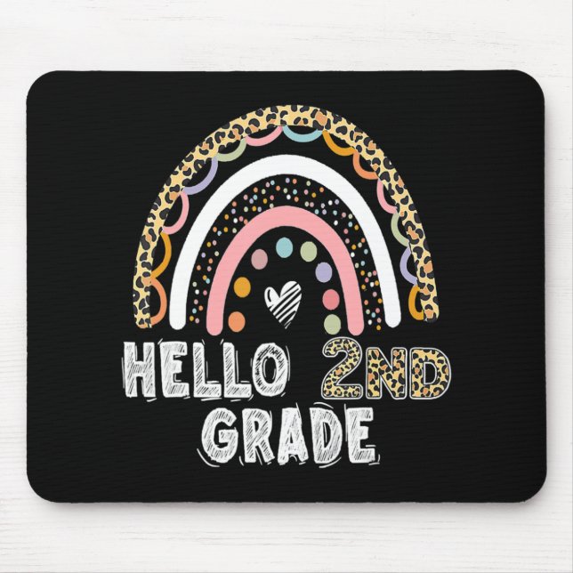 Hej 2:a Klass Leopard Rainbow Back to school Tea Musmatta (Framsidan)