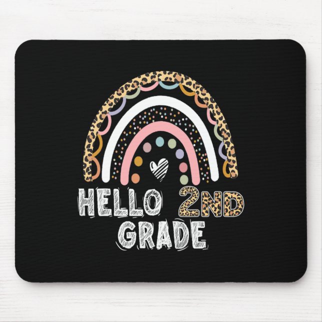 Hej 2:a Klass Leopard Rainbow Back to school Tea Musmatta (Framsidan)