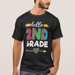 Hej 2:a Klass Leopard Team 2Klass Lärare T Shirt