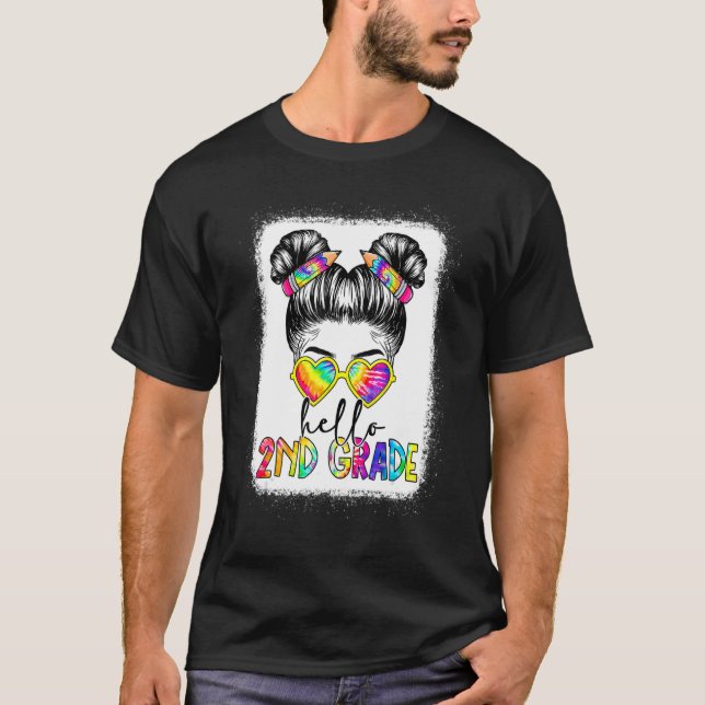 Hej 2:a Klass Messy Bun Back to school Ti T Shirt (Framsida)