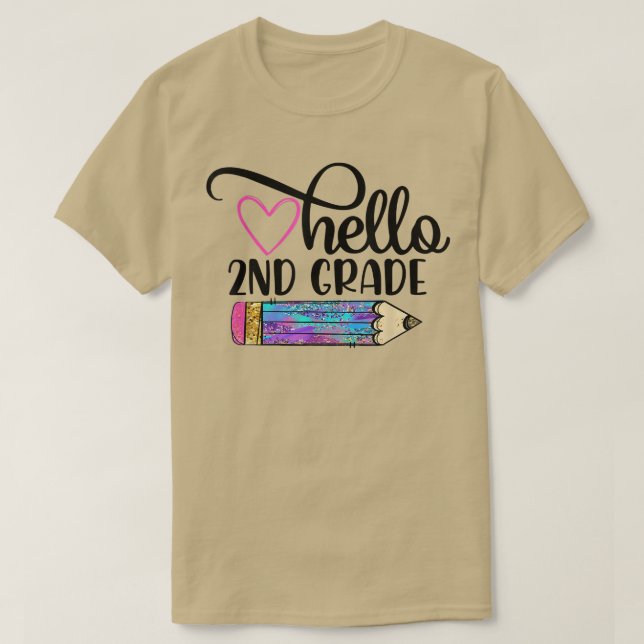 Hej 2:a Klass-teamet andra Klass Back to school T Shirt (Design framsida)