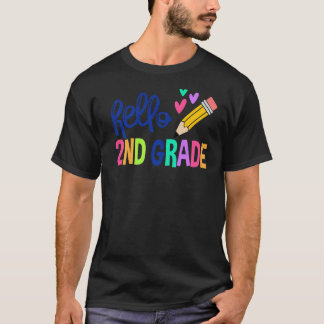 Hej 2:a klass tillbaka till skolan andra klass lär t shirt
