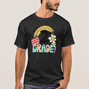 Hej 2:a klassens groovy regnbåge tillbaka till sko t shirt