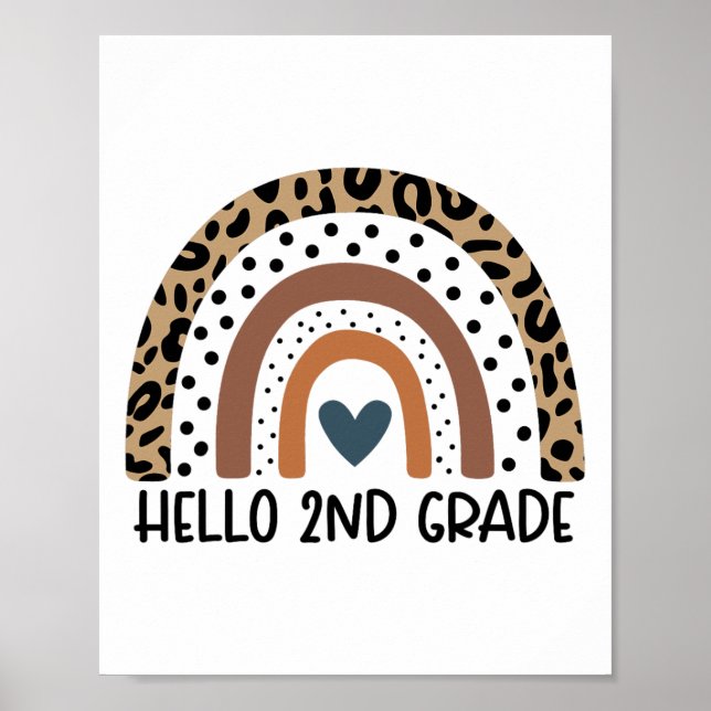 Hej 2:a klassens regnbågsteam för lärare Second Gr Poster (Framsidan)