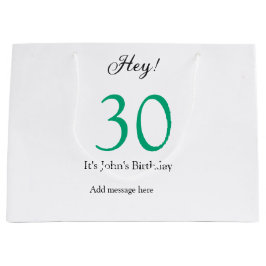 Hej 30-årsdag grön svart fet bokstav nam