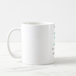 Hej 30-årsdag grön svart fet bokstav nam kaffemugg