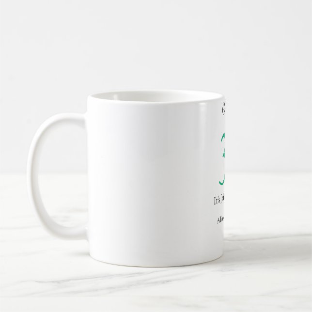 Hej 30-årsdag grön svart fet bokstav nam kaffemugg (Vänster)