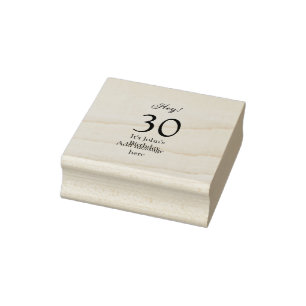 Hej 30-årsdag grön svart fet bokstav namn stämpel