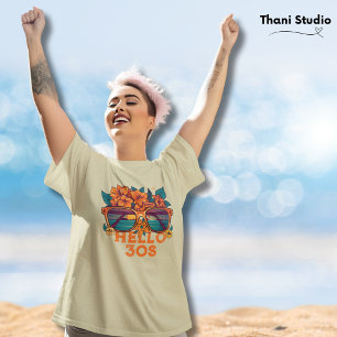Hej 30s Tropical Vintage Retro Sommardag T Shirt