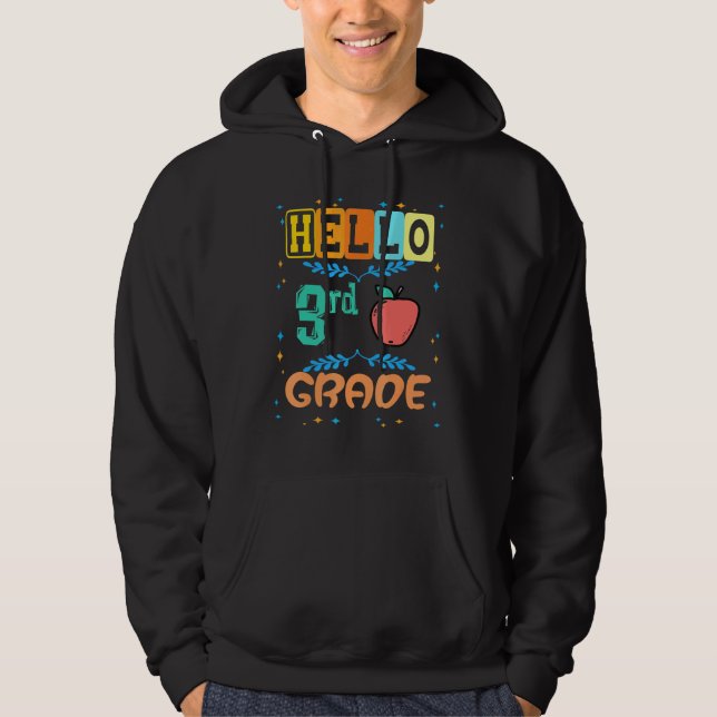 Hej 3:e Klass-dagspaketet för lärarstudier Hoodie (Framsida)