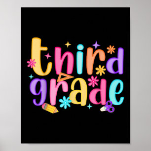 Hej 3:e Klass-läraren Girls Kid Preppy tillbaka ti Poster