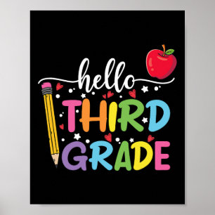 Hej 3:e Klass-läraren Student Back to school Poster