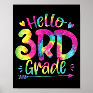 Hej 3:e Klass-lärarna Studenter Tie Dye Tillbaka t Poster