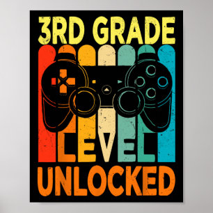 Hej 3:e klass nivå upplåst videospel Byck Tillbaka Poster