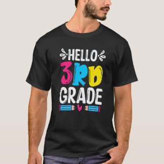 Hej 3:e klass Rocks tillbaka till skolan lärare ba T Shirt