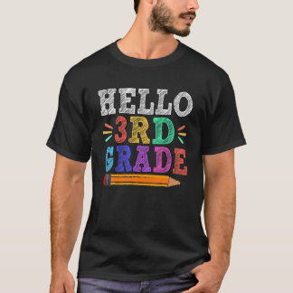 Hej 3Rd Tredje Klass Lärarinna Back to school T Shirt