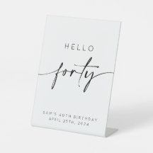 Hej 40:e födelsedagen